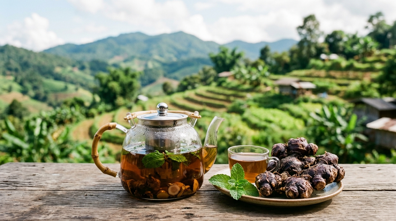 Trà thảo mộc và ngải đen Thiên Ngải Sơn